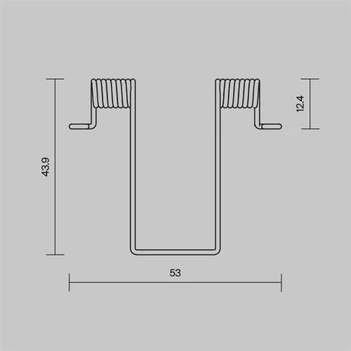 Комплект креплений (для профиля ALM-4625-S-2M) 4 шт. (Серебро) - фото 2