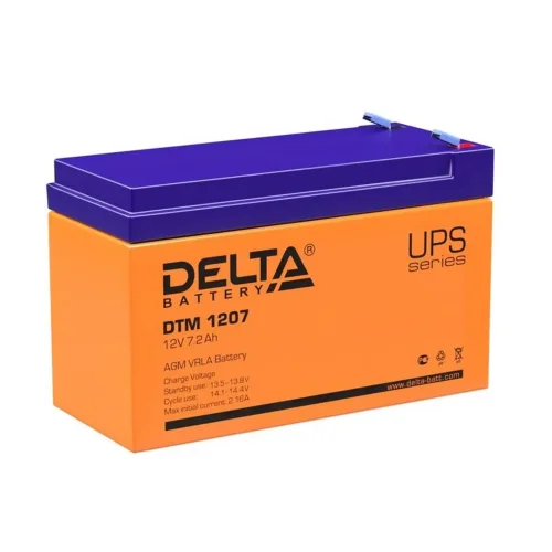 Аккумулятор UPS 12В 7.2А.ч DTM 1207 Delta 4614010050004 - фото