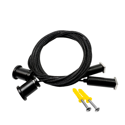 Комплект 2-х метровых тросовых подвесов WOLTA PRO КПТ01-2-Ч Черный - фото 1.