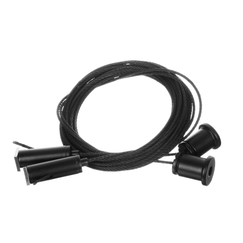 Комплект 2-х метровых тросовых подвесов WOLTA PRO КПТ01-2-Ч Черный - фото 2.