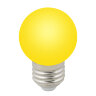 LED-G45-1W-YELLOW-E27-FR-С Лампа декоративная светодиодная, Форма шар, матовая, Цвет желтый, Картон. - фото 1