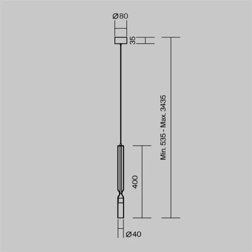 Подвесной светильник Peg 3000К 3Вт (Черный) - фото 6