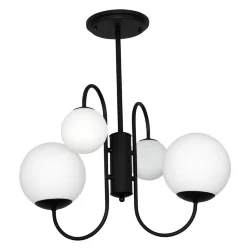 Светильник 'Тефия' 241 (Плафон 8728; 8730) НСБ 01-4х40-101 (ИМ) подвесной черн. Элетех 1005405125