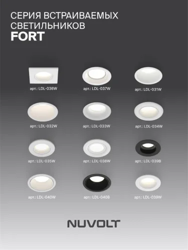 Встраиваемый светильник NUVOLT LDL-031W (Белый) - фото 20