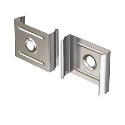 Комплект креплений (для профиля 21×21) 10 шт., ALM007MT (Хром)