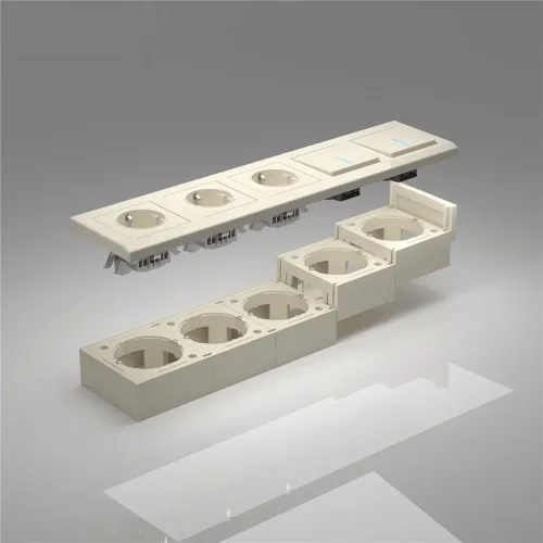 Коробка для накладного монтажа слоновая кость W8000003 - фото 2