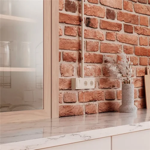 Коробка для накладного монтажа слоновая кость W8000003 - фото 3