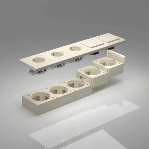 Коробка для накладного монтажа слоновая кость W8000003 - фото 2