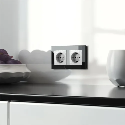 Розетка с заземлением (Hammer белый) W1271001 - фото 5