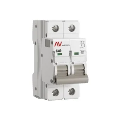 Выключатель автоматический модульный 2п C 40А 6кА AV-6 AVERES EKF mcb6-2-40C-av