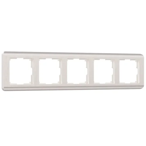 Рамка из поликарбоната на 5 постов Stream перламутровый W0052113 - фото
