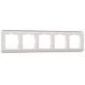 Рамка из поликарбоната на 5 постов Stream перламутровый W0052113 - фото