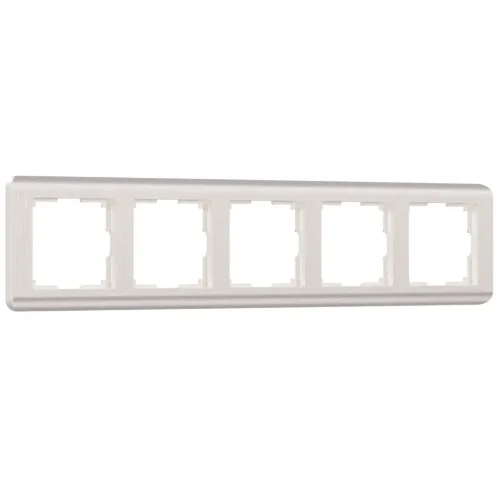 Рамка из поликарбоната на 5 постов Stream перламутровый W0052113 - фото