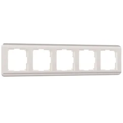 Рамка из поликарбоната на 5 постов Stream перламутровый W0052113