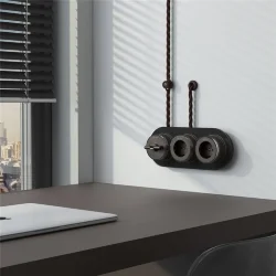 Втулка для вывода кабеля из стены 2 шт. коричневая ретро W6421114