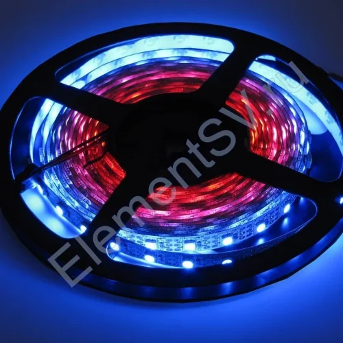 Светодиодная лента LUX class, 5050, 60 led/m, V62, RGB-SPI (WS2811A), 5V, белый шлейф, IP33 - фото.