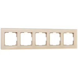 Рамка из стекла на 5 постов Favorit шампань W0051111