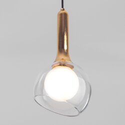Подвесной светильник со стеклянным плафоном 50188/1 золото (048080)