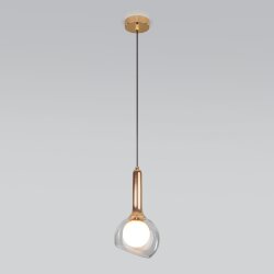 Подвесной светильник со стеклянным плафоном 50188/1 золото (048080)