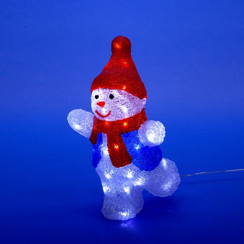 ULD-M2234-040-STA WHITE IP20 SNOWMAN-2 Фигура светодиодная Снеговик-2, 40 светодиодов, размер 22x17x34 см, цвет свечения-белый, IP20. - фото 1