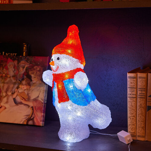 ULD-M2234-040-STA WHITE IP20 SNOWMAN-2 Фигура светодиодная Снеговик-2, 40 светодиодов, размер 22x17x34 см, цвет свечения-белый, IP20. - фото 7