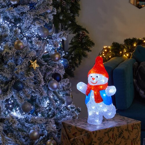 ULD-M2234-040-STA WHITE IP20 SNOWMAN-2 Фигура светодиодная Снеговик-2, 40 светодиодов, размер 22x17x34 см, цвет свечения-белый, IP20. - фото 5