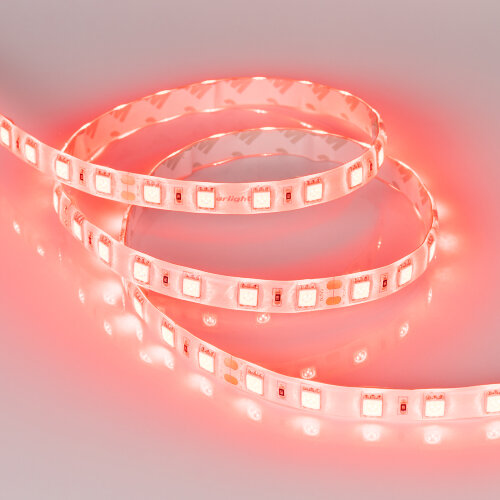 Светодиодная лента RTW 2-5000SE 24V Red 2x (5060, 300 LED, LUX) (Arlight, 14.4 Вт/м, IP65) - фото 4