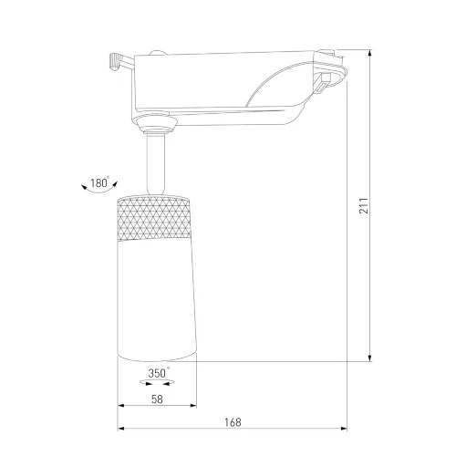 Трековый светодиодный светильник для однофазного шинопровода Riffe чёрный 9 Вт 4200K 85512/01 9W 4200K  чёрный однофазный - фото 5