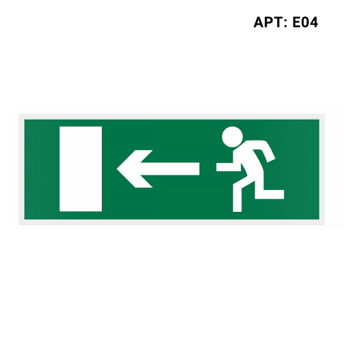 Знак безопасности (пиктограмма) Е04 "Выход налево" - фото 1.