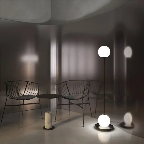 Напольный светильник (торшер) Twins 3000K 20Вт (Черный и Хром) - фото 7