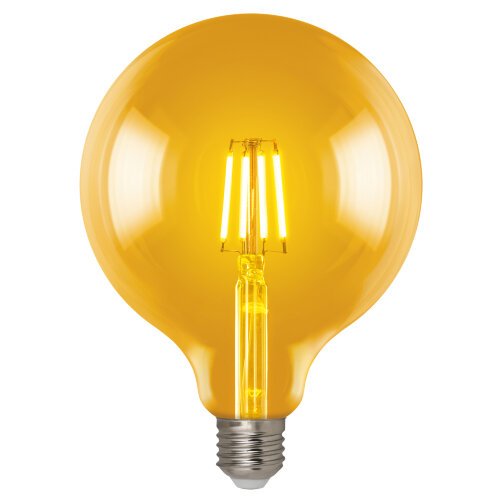 LED-G125-8W-GOLDEN-E27 GLV21GO Лампа светодиодная Vintage, Форма шар, золотистая колба - фото 1