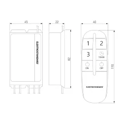 Пульт управления с 3-канальным контроллером (радио) Y10 (042748)