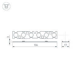 Экран линзованный SL-LINE-W20-30deg-540 (Arlight, Пластик) 041791