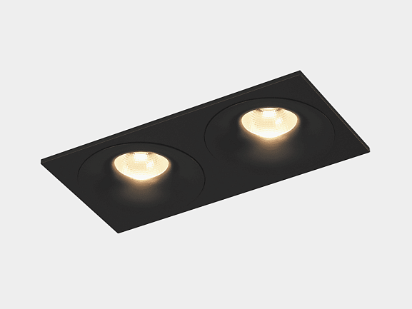 Рамка двойная для серии COMBO 4, квадратная, черная, COMBO-4S2-BL. Фото 3