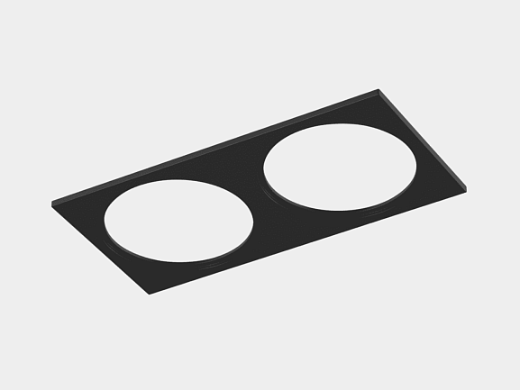 'Рамка двойная для серии COMBO 4, квадратная, черная, COMBO-4S2-BL - фото