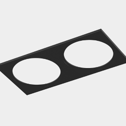 'Рамка двойная для серии COMBO 4, квадратная, черная, COMBO-4S2-BL 004191