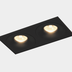 'Рамка двойная для серии COMBO 4, квадратная, черная, COMBO-4S2-BL 004191