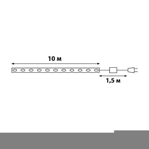 ULD-S1000-100-DGA MULTI IP20 DEW BAND Гирлянда светодиодная Полоса, 10м, 100 светодиодов, Разноцветный свет, Провод зеленый - фото 4