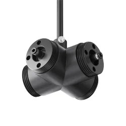 Х-образный вертикальный коннектор для системы Shelf с вводом питания (Черный)