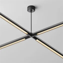 Х-образный вертикальный коннектор для системы Shelf с вводом питания (Черный)