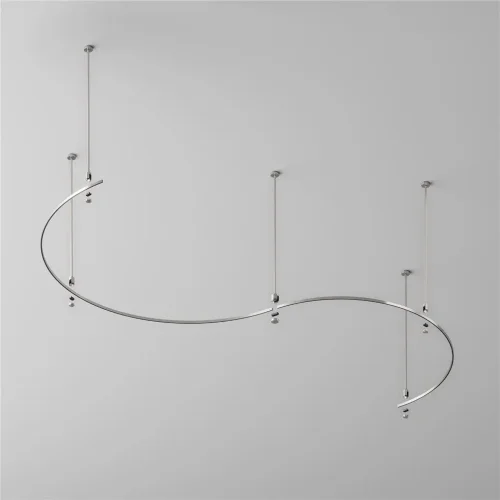 Шинопровод круглый из полукругов 1500мм Flarity платина (Платина) - фото 5