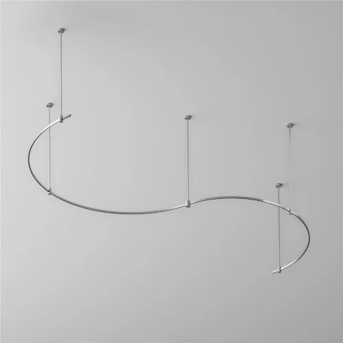 Шинопровод круглый из полукругов 1500мм Flarity платина (Платина) - фото 6