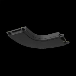 Конектор питания полукруглый Radity черный (Черный)