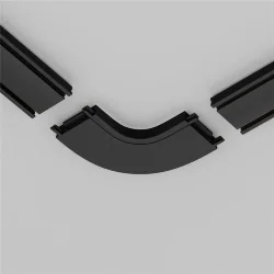 Конектор питания полукруглый Radity черный (Черный)