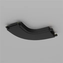 Конектор питания полукруглый Radity черный (Черный)