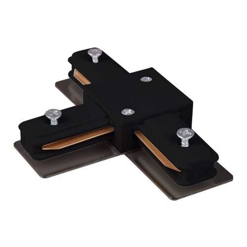 Коннектор Т-образный для однофазного шинопровода черный - Фото 2