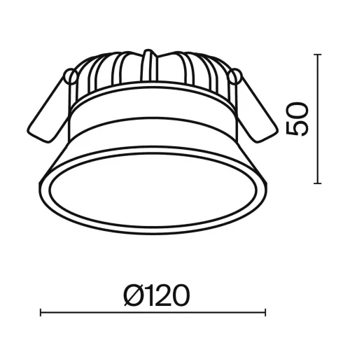 Встраиваемый светильник Okno 1x12Вт 4000K (Белый) - фото 4