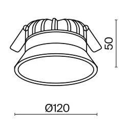 Встраиваемый светильник Okno 1x12Вт 4000K (Белый)