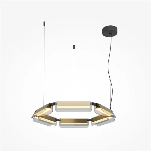 Подвесной светильник Flat 3000К 40Вт (Черный и Латунь) - фото 4