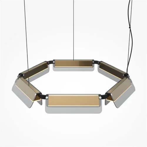 Подвесной светильник Flat 3000К 40Вт (Черный и Латунь) - фото 5